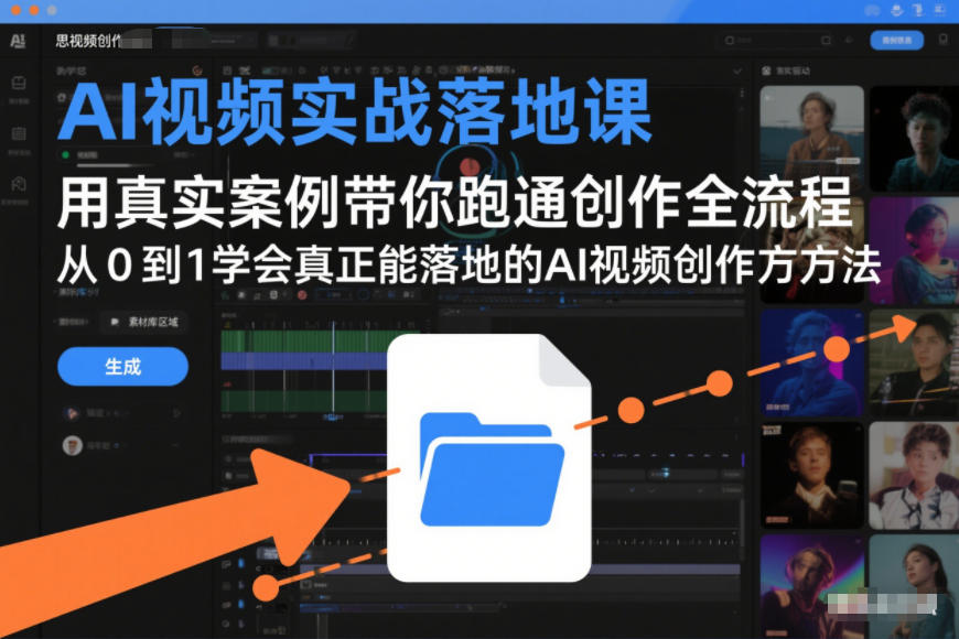 AI视频实战落地课，用真实案例带你跑通创作全流程，从0到1学会真正能落地的AI视频创作方法-恒创联盟资源网
