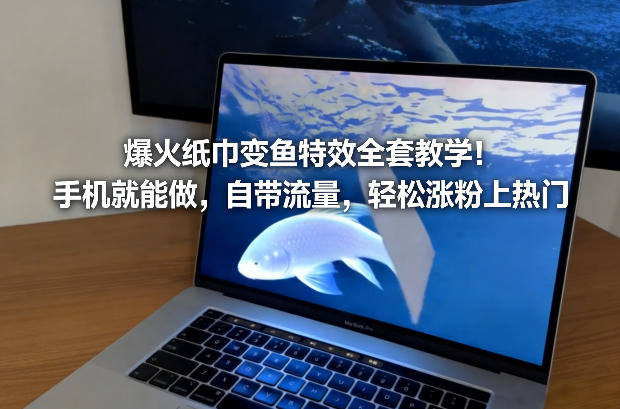 爆火纸巾变鱼特效全套教学！手机就能做，自带流量，轻松涨粉上热门-恒创联盟资源网