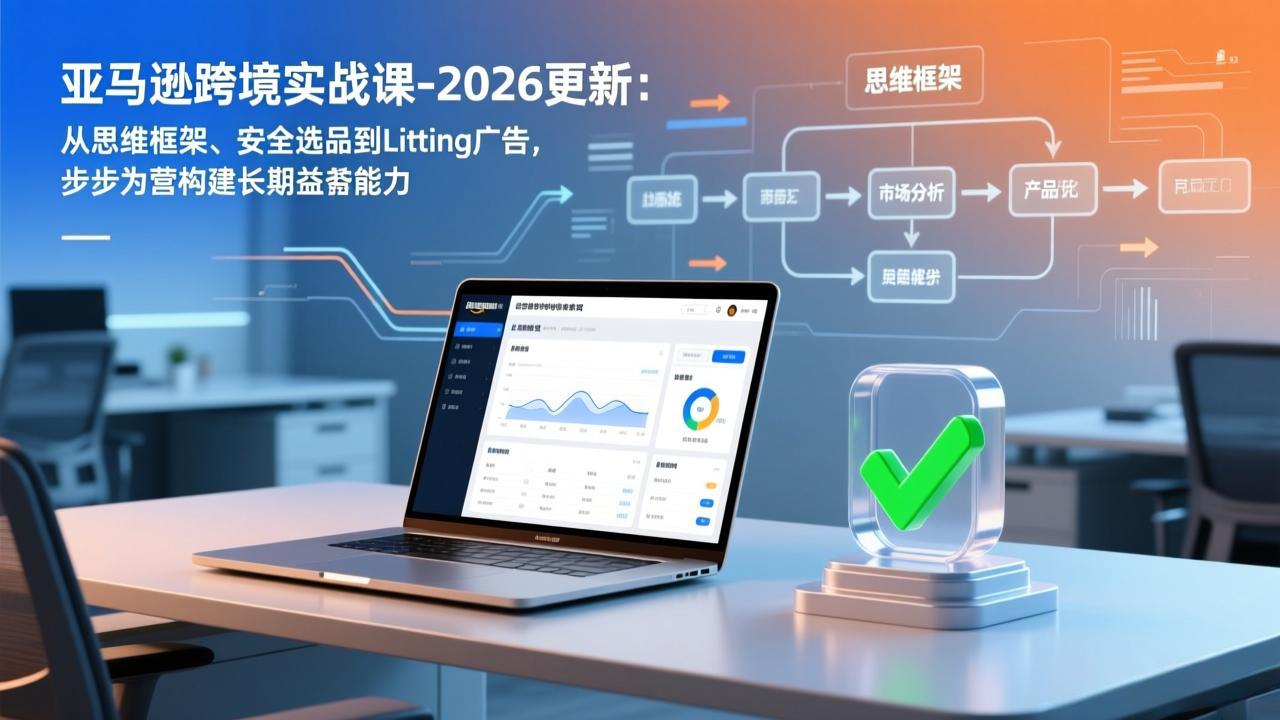 亚马逊跨境实战课-2026更新:从思维框架、安全选品到Listing广告,步步为营构建长期盈利能力-恒创联盟资源网