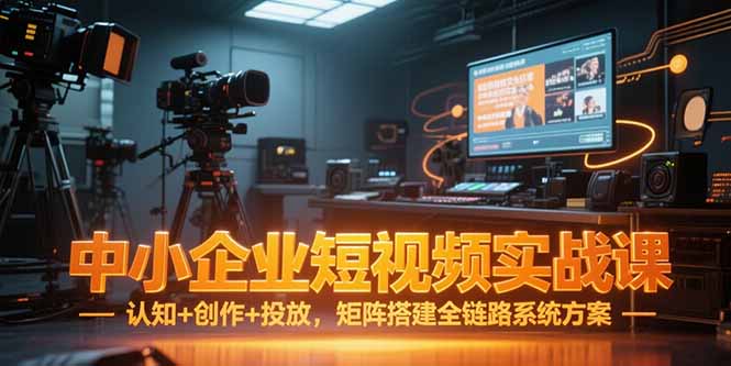 中小企业短视频实战课，认知+创作+投放，矩阵搭建全链路系统方案-恒创联盟资源网