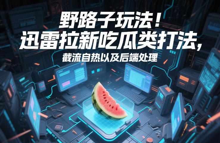 野路子玩法！迅雷拉新吃瓜类打法，截流自热以及后端处理-恒创联盟资源网