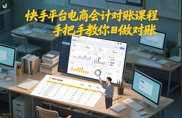快手平台电商会计对账课程，手把手教你做对账-恒创联盟资源网