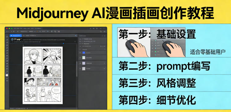 利用Midjourney AI人工智能轻松创作漫画插画教程，零基础创作完整漫画插画-恒创联盟资源网