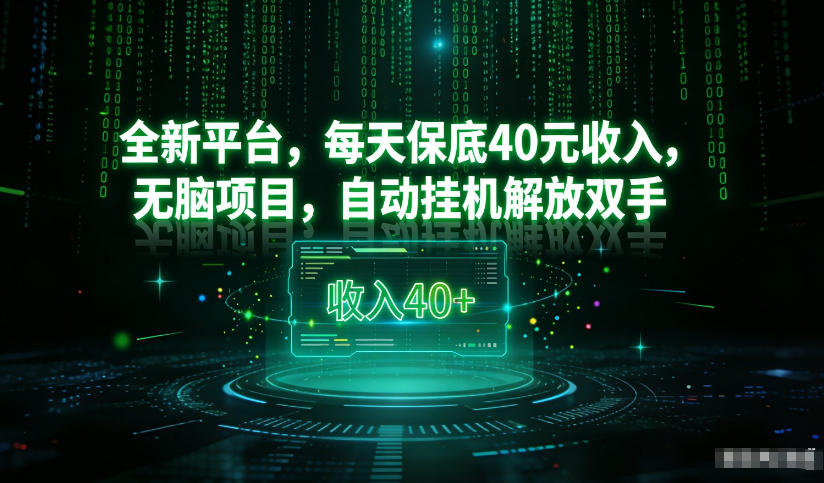 最新看广平台,每天保底30-4米,无脑项目,自动挂G解放双手【揭秘】-恒创联盟资源网