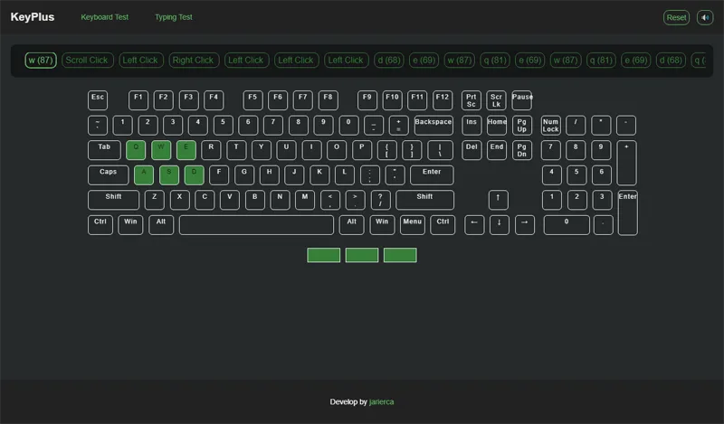 HTML键盘鼠标按键检测测试工具网页源码-恒创联盟资源网