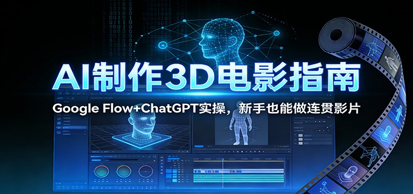 AI制作3D电影指南：Google Flow+ChatGPT实操，新手也能做连贯影片-恒创联盟资源网