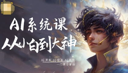 AI系统课程，从小白到大神系统学AI，AI声音-AI绘画-AI视频一门课全掌握-恒创联盟资源网