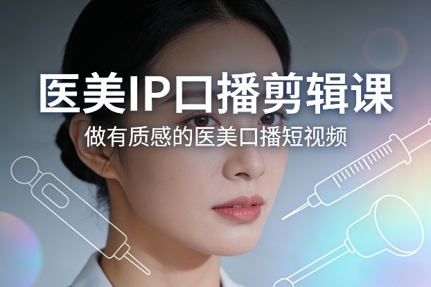 医美IP口播剪辑课，做有质感的医美口播短视频-恒创联盟资源网