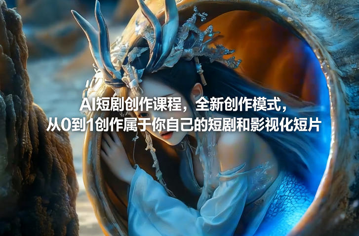 AI短剧创作课程，全新创作模式，从0到1创作属于你自己的短剧和影视化短片-恒创联盟资源网