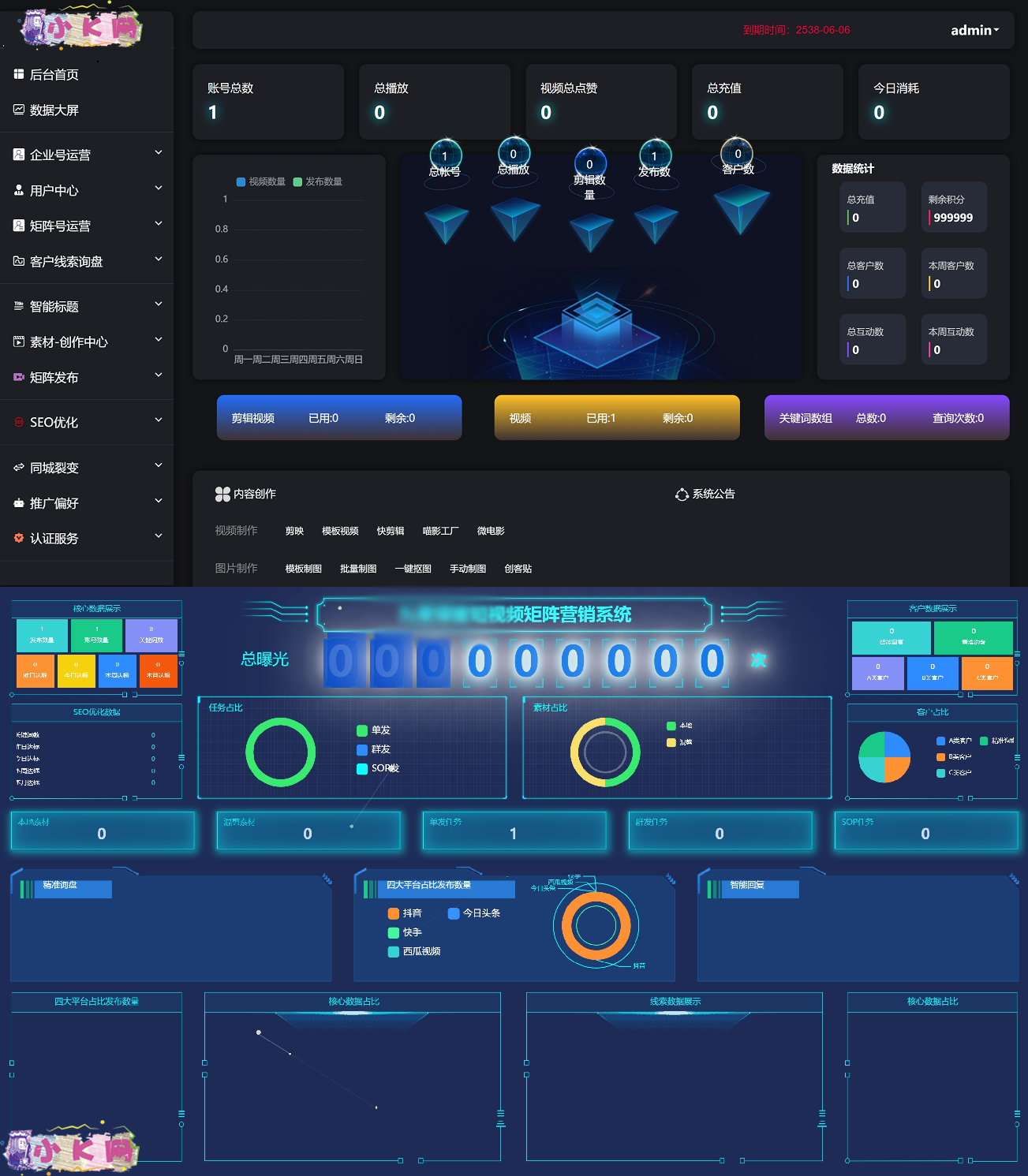 抖音矩阵云混剪系统 源码短视频矩阵营销系统V2.3.0(免授权版)-恒创联盟资源网