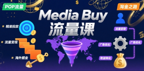 Media Buy之POP流量课，带你开启海外Media Buy淘金之路-恒创联盟资源网