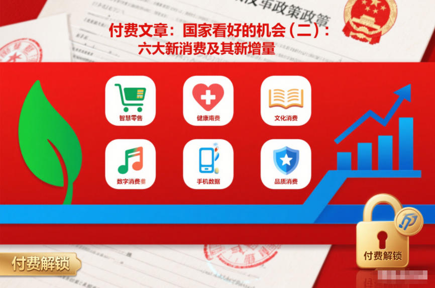 付费文章：国家看好的机会(二)：六大新消费及其新增量-恒创联盟资源网