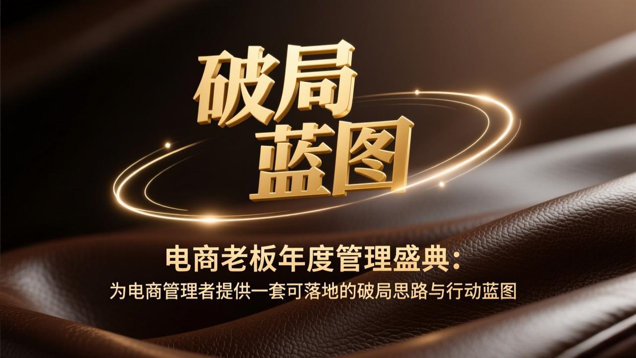 电商老板年度管理盛典：为电商管理者提供一套可落地的破局思路与行动蓝图-恒创联盟资源网