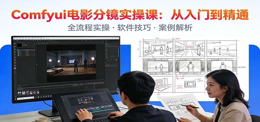 ComfyUI电影分镜实操课：分镜一致性，全流程AI视频制作，零基础也能做专业分镜-恒创联盟资源网