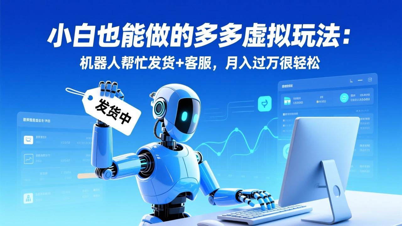 小白也能做的多多虚拟玩法：机器人帮忙发货+客服，月入过万很轻松-恒创联盟资源网