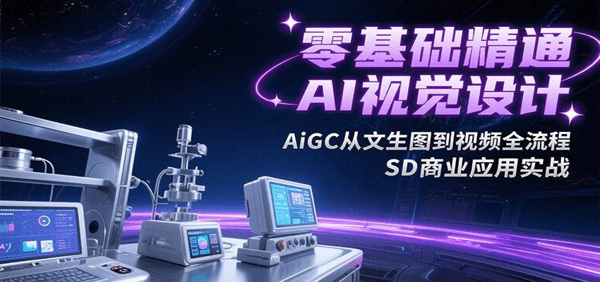 零基础精通AI视觉设计，AiGC从文生图到视频全流程，SD商业应用实战-恒创联盟资源网