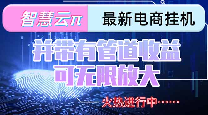 智慧云π电脑挂机单机每天收益300—500+ 并带有团队管道收益 可无限放大-恒创联盟资源网