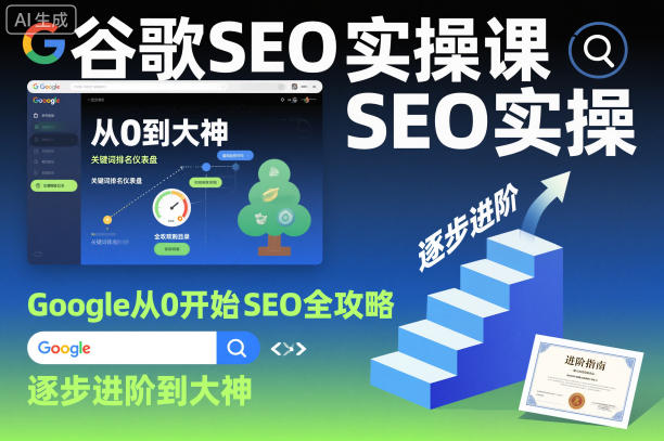 谷歌SEO实操课，Google从0开始SEO全攻略，逐步进阶到大神-恒创联盟资源网