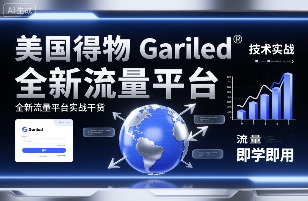 美国得物Gariled技术实战，全新流量平台实战干货，即学即用-恒创联盟资源网