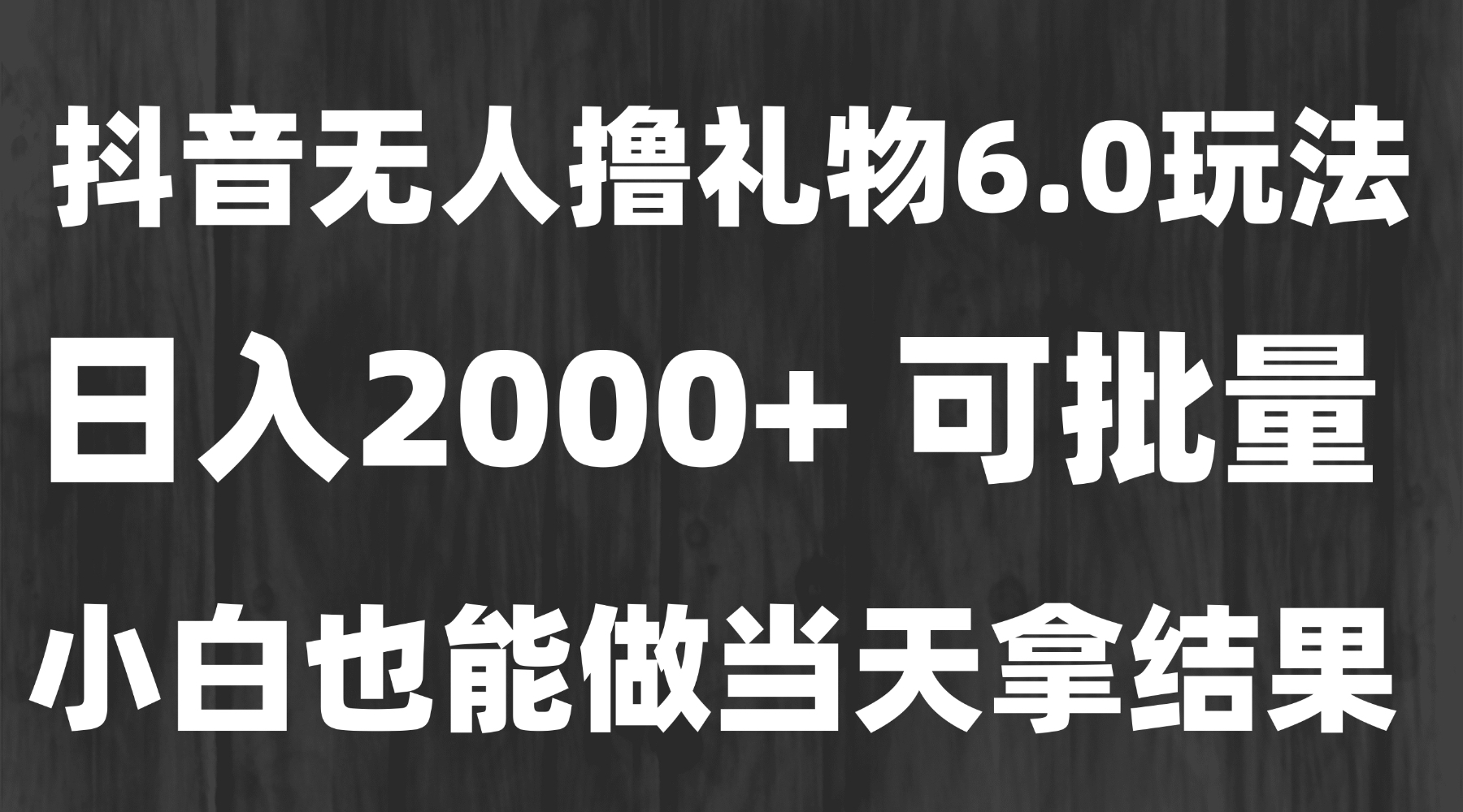 最新风口暴力撸金技术，无人撸礼物，长期稳定 一天收益2000+，小白当天…-恒创联盟资源网