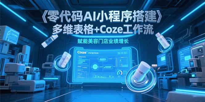 零代码AI小程序搭建，多维表格+Coze工作流，赋能美容门店业绩增长-恒创联盟资源网