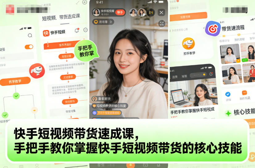 快手短视频带货速成课，手把手教你掌握快手短视频带货的核心技能-恒创联盟资源网