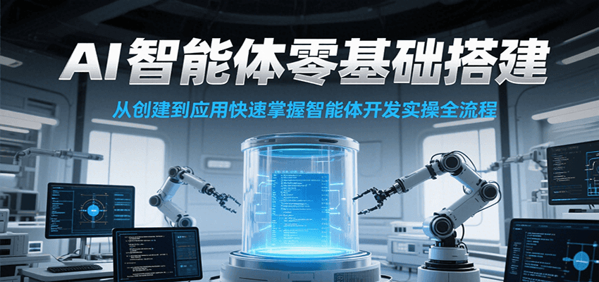 AI智能体零基础搭建实操课，从创建到应用快速掌握智能体开发全流程！-恒创联盟资源网