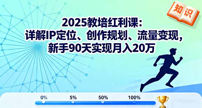2025教培红利课:详解IP定位、创作规划、流量变现,新手90天实现月入20万-恒创联盟资源网