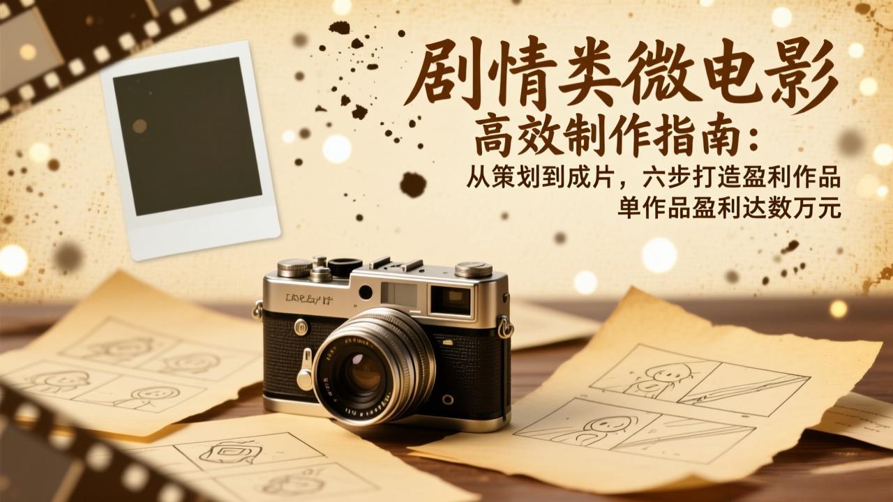 剧情类微电影高效制作指南：从策划到成片，六步打造盈利作品，单作品盈利达数万元-恒创联盟资源网