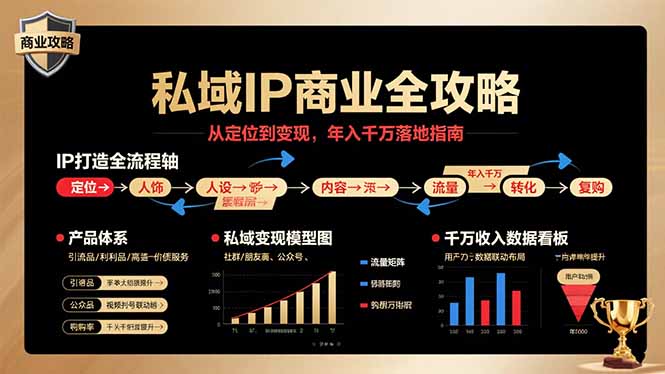 私域IP商业全攻略,从定位到变现,年入千万落地指南-恒创联盟资源网