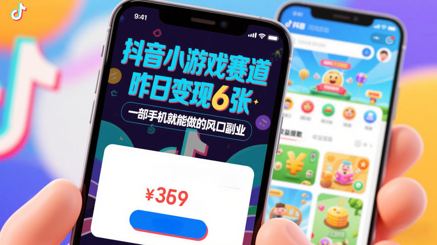 抖音小游戏赛道,昨日变现600+,零基础一部手机就能做的风口副业【揭秘】-恒创联盟资源网