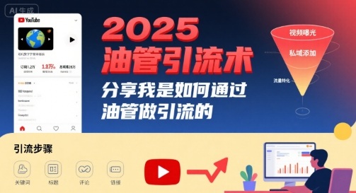 2025油管引流术，分享我是如何通过油管做引流的-恒创联盟资源网