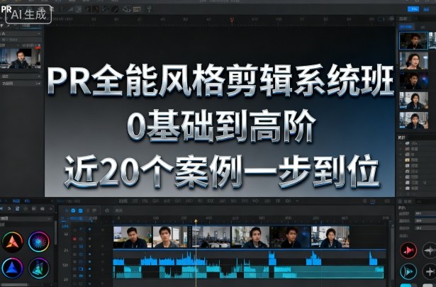 PR全能风格剪辑系统班，0基础到高阶，近20个案例一步到位-恒创联盟资源网