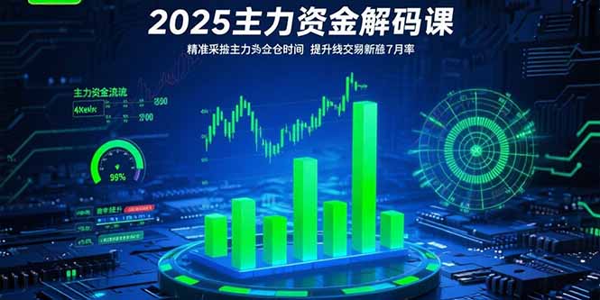 2025主力资金解码课：精准捕捉主力建仓时机，提升短线交易胜率(更新7月-恒创联盟资源网