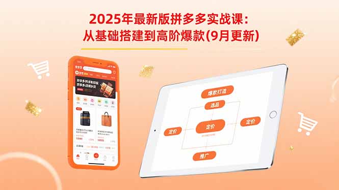 2025年最新版拼多多实战课：从基础搭建到高阶爆款(9月更新-恒创联盟资源网