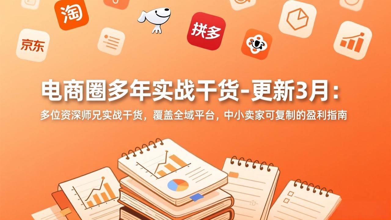 电商圈多年实战干货-更新3月：多位资深师兄实战干货，覆盖全域平台，中小卖家可复制的盈利指南-恒创联盟资源网