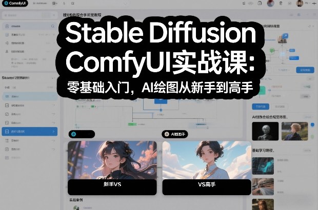 Stable Diffusion ComfyUI实战课：零基础入门，AI绘图从新手到高手-恒创联盟资源网