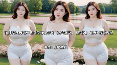 微胖女孩舞蹈AI视频制作提示词(含绘图词、视频词) 跳舞+视频教程-恒创联盟资源网