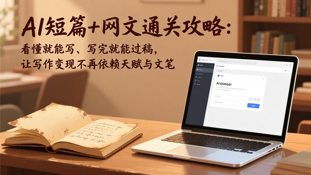AI短篇+网文通关攻略：看懂就能写、写完就能过稿，让写作变现不再依赖天赋与文笔-恒创联盟资源网