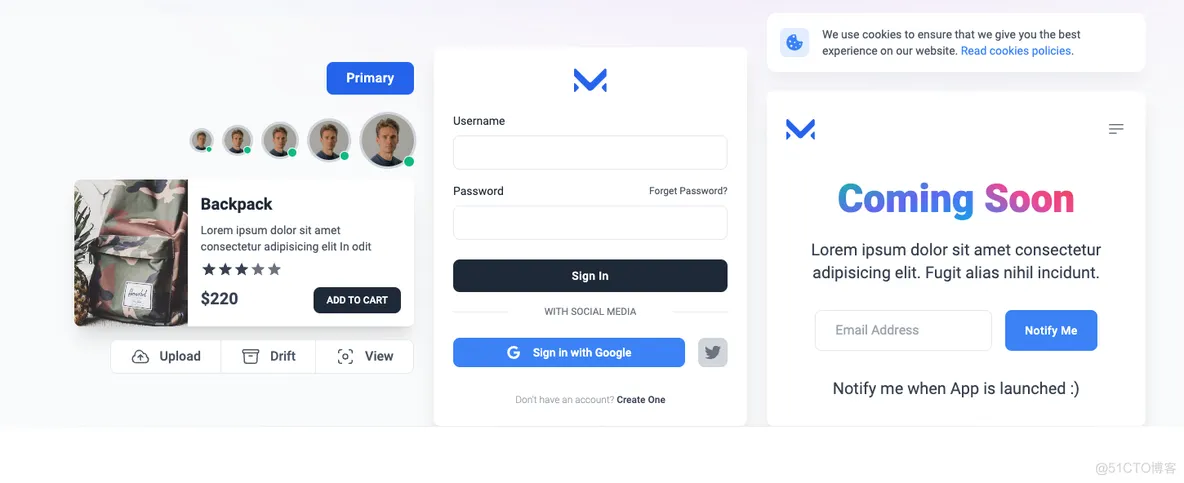 Meraki UI(基于Tailwind CSS构建的开源前端组件库)-恒创联盟资源网