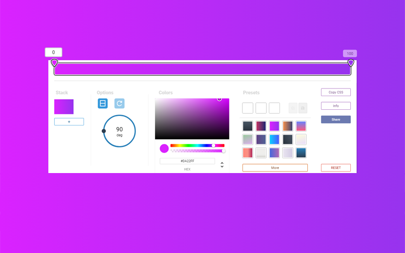 Vue开发的CSS渐变色生成器网站源码-恒创联盟资源网