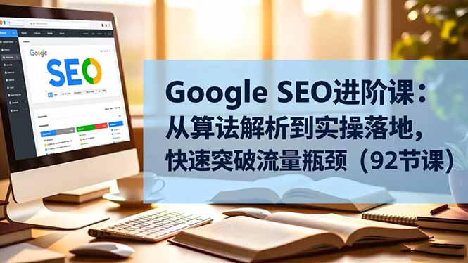 Google SEO进阶课:从算法解析到实操落地,快速突破流量瓶颈(92节课-恒创联盟资源网