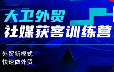 大卫老师·外贸社媒获客独家训练营(更新)-恒创联盟资源网