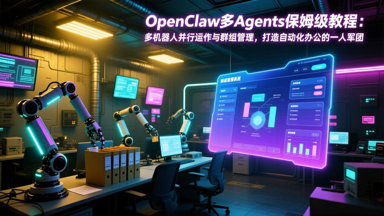 OpenClaw多Agents保姆级教程：多机器人并行运作与群组管理，打造自动化办公的一人军团-恒创联盟资源网