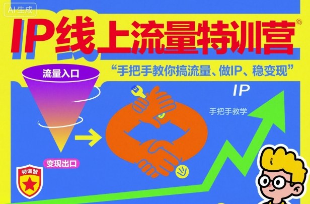 IP线上流量特训营,手把手教你搞流量、做IP、稳变现-恒创联盟资源网