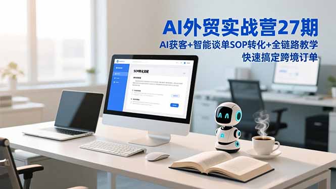 AI外贸实战营27期,AI获客+智能谈单+SOP转化+全链路教学,快速搞定跨境订单-恒创联盟资源网