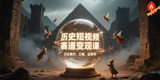 历史短视频赛道变现课，百集素材库应用，文案剪辑技巧，账号运营全案-恒创联盟资源网