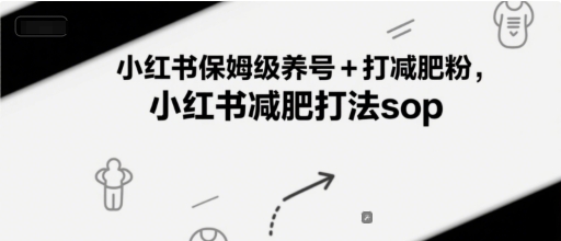 小红书保姆级养号+打减肥粉，小红书减肥打法sop-恒创联盟资源网