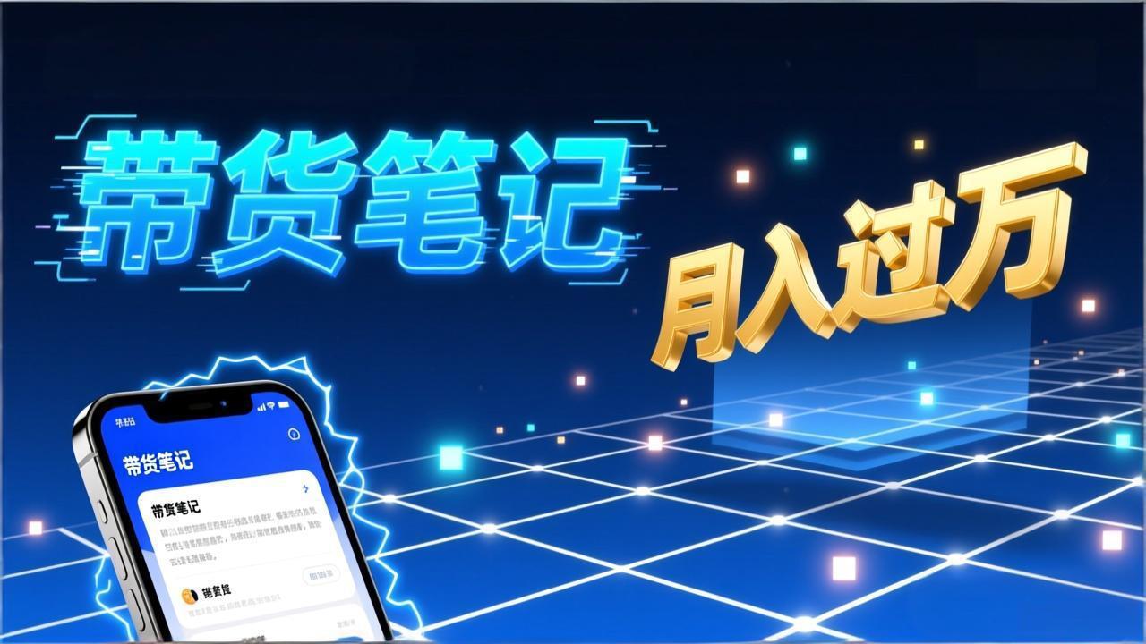 小红书爆款笔记带货实战：拆解封面标题正文全要素，手把手教你单篇笔记带货月入过万-恒创联盟资源网