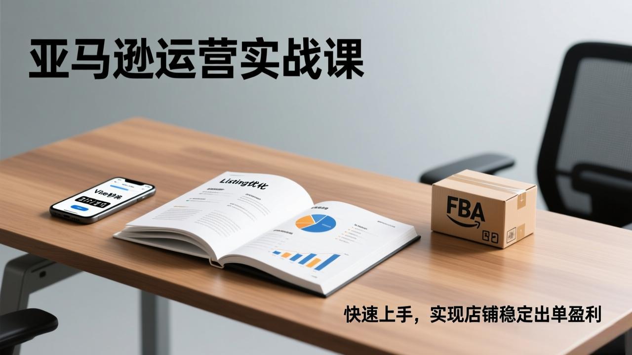 亚马逊运营实战课，Listing优化、Vine秒杀、FBA发货，快速上手，实现店铺稳定出单盈利-恒创联盟资源网
